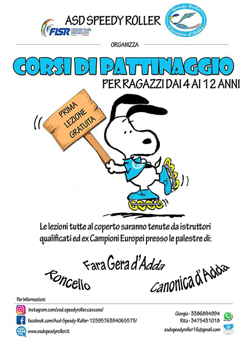 Corsi di Pattinaggio Speedy Roller Cassano d'adda Corsi di Pattinaggio Speedy Roller Cassano d'adda