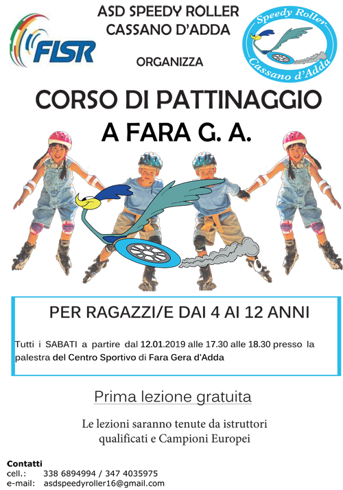 corso invernale fara d'adda Speedy roller 2019