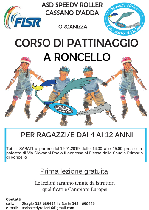 Corso Speedy Roller Roncello 2019 Corso Speedy Roller Roncello 2019