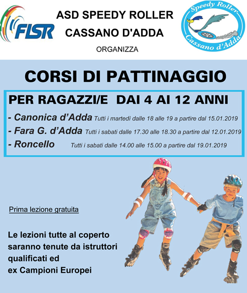 Corsi Speedy Roller 2019 Corsi Speedy Roller 2019